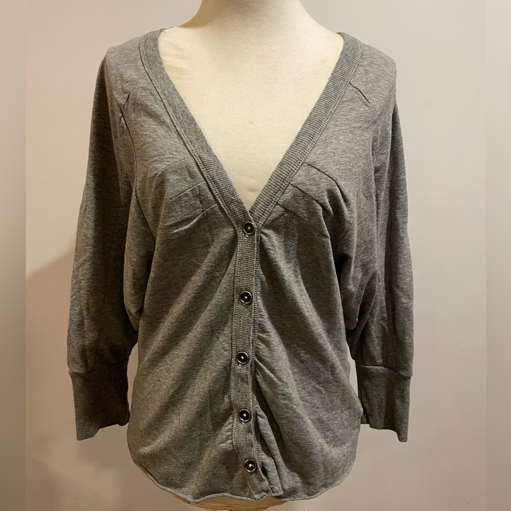 Free People Ruched Button‑Front Lightweight Boho Cardigan (Women’s S)